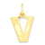 10k Yellow Gold Initial V Charm hide-image