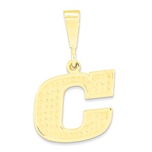 10k Yellow Gold Raised Edge Initial C Charm hide-image