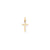 Solid Satin Polished Cross Charm in 10k Yellow Gold