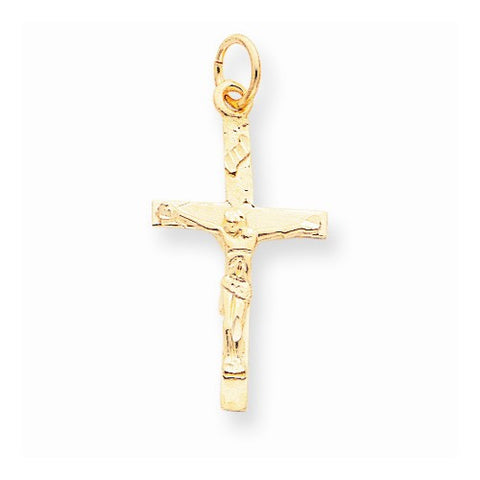 10k Yellow Gold Solid Polished Crucifix pendant, Gorgeous Pendants for Necklace