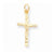 10k Yellow Gold Solid Polished Crucifix pendant, Gorgeous Pendants for Necklace