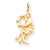 10k Yellow Gold HOCKEY PLAYER Charm hide-image