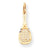 10k Yellow Gold Solid Racquetball Racquet Charm hide-image