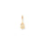 Solid Racquetball Racquet Charm in 10k Yellow Gold