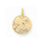 10k Yellow Gold Solid Satin Polished Baptism Disc Pendant, Pendants for Necklace