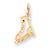 10k Yellow Gold Diamond-cut Ice Skate Charm hide-image