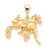 10k Yellow Gold HORSE RACING Charm hide-image