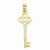 10k Yellow Gold CZ Key pendant, Delightful Pendants for Necklace
