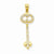 10k Yellow Gold CZ Key pendant, Pendants for Necklace