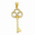 10k Yellow Gold CZ Key pendant, Gorgeous Pendants for Necklace