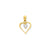 CZ Heart Charm in 10k Yellow Gold