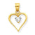 10k Yellow Gold CZ Heart Charm hide-image