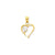 CZ Heart Charm in 10k Yellow Gold