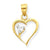 10k Yellow Gold CZ Heart Charm hide-image