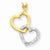 10k Yellow Gold CZ Heart pendant, Delightful Pendants for Necklace
