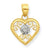 10k Gold Two-tone Small Heart Charm hide-image