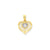 Heart w/Cross Charm in 10k Yellow Gold