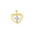 Heart w/Cross Charm in 10k Yellow Gold