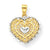 10k Yellow Gold & Rhodium Heart Charm hide-image
