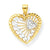 10k Yellow Gold & Rhodium Heart Charm hide-image