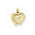 10k Yellow Gold CZ I Love You Heart Pendant, Pendants for Necklace