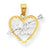 10k Yellow Gold & Rhodium I Love You Heart Charm hide-image