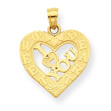 10k Yellow Gold I Love You Heart Charm hide-image