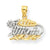 10k Yellow Gold & Rhodium #1 Mom Charm hide-image