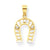 10k Yellow Gold & Rhodium Horse Shoe Charm hide-image