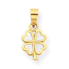 10k Yellow Gold Four Leaf Clover Charm hide-image