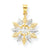 10k Yellow Gold & Rhodium Snowflake Charm hide-image