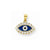 10k Yellow Gold CZ & Enamel Eye Pendant, Pendants for Necklace