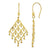 10kt Yellow Gold Diamond-cut Ch&ler w/ Beaded Dangle Earrings