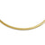 10K Yellow Gold Polished Flat Ribbed Omega, 17 inch, Jewelry Chains and Necklace