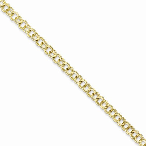 10K Yellow Gold Solid Double Link Charm