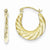 10k Yellow Gold Fancy Small Hoop Earrings