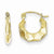 10k Yellow Gold Fancy Small Hoop Earrings