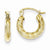 10k Yellow Gold Fancy Small Hoop Earrings
