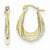 10k Yellow Gold Fancy Small Hoop Earrings