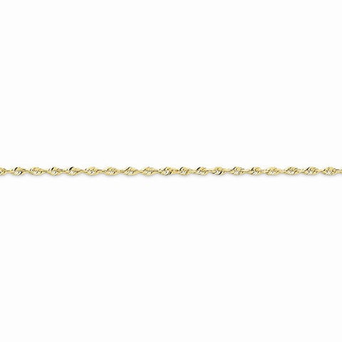 10K Yellow Gold Diamond-Cut Extra-Lite Rope Chain Bracelet