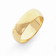 10k Yellow Gold 6mm Half-Round Wedding Band