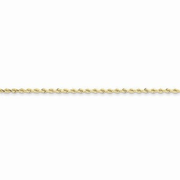 10K Yellow Gold Handmade Diamond-Cut Rope Chain