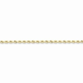 10K Yellow Gold Handmade Diamond-Cut Rope Chain