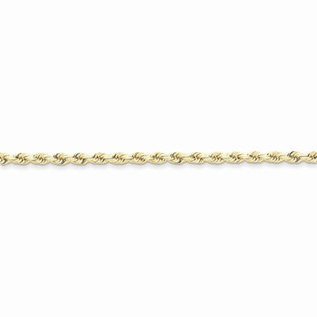 10K Yellow Gold Handmade Diamond-Cut Rope Chain