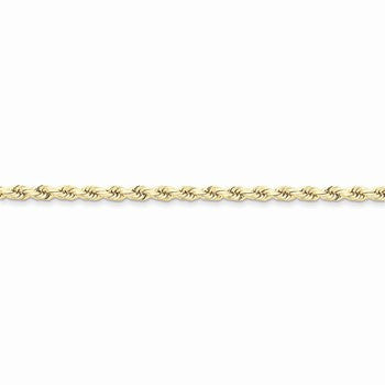 10K Yellow Gold Handmade Diamond-Cut Rope Chain