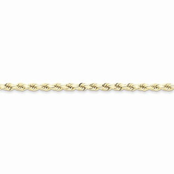 10K Yellow Gold Handmade Diamond-Cut Rope Chain