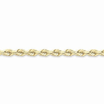 10K Yellow Gold Handmade Diamond-Cut Rope Chain