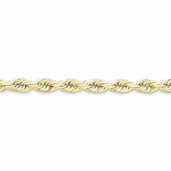 10K Yellow Gold Handmade Diamond-Cut Rope Chain