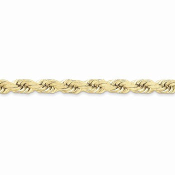 10K Yellow Gold Handmade Diamond-Cut Rope Chain