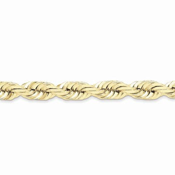 10K Yellow Gold Handmade Diamond-Cut Rope Chain